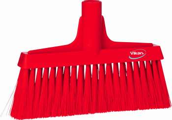 Miotła do podłóg 260 mm. miękko/ twarda. czerwona | VIKAN 31044