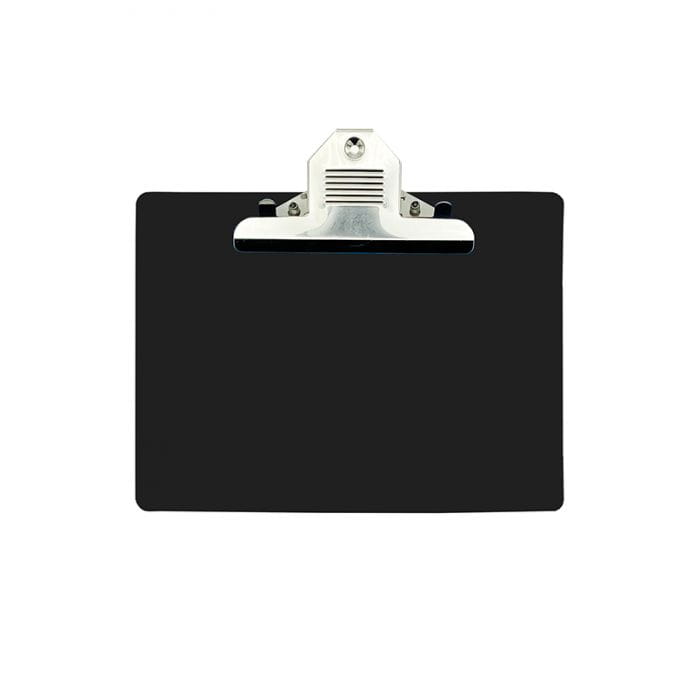 Wykrywalna podkładka plastikowa - z dużym klipsem Detectamet I030 pozioma a5  czarna