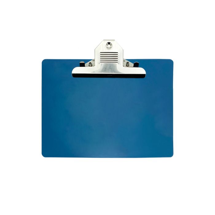 Wykrywalna podkładka plastikowa - z dużym klipsem Detectamet I030 pozioma a5 niebieska