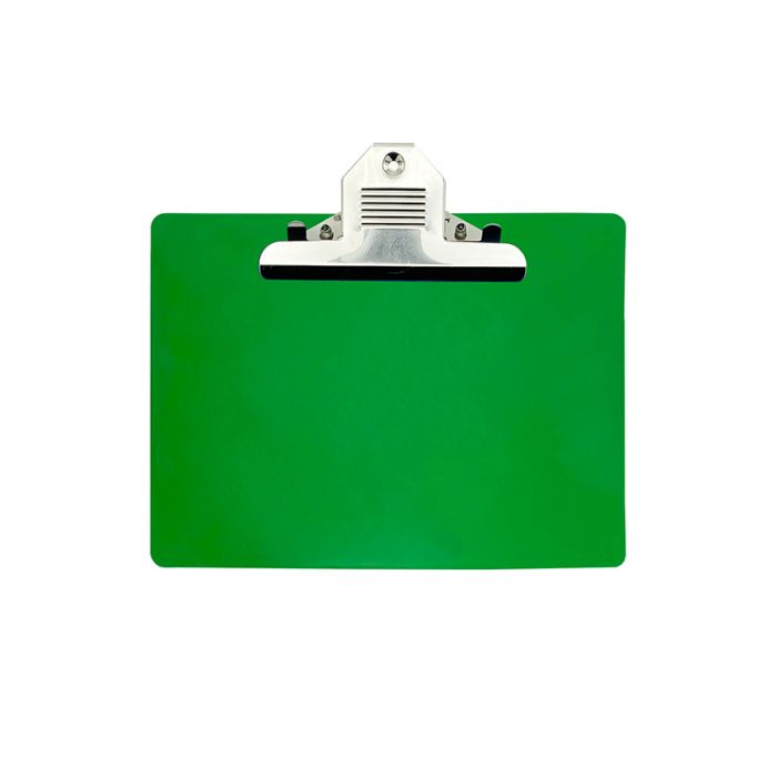 Wykrywalna podkładka plastikowa - z dużym klipsem Detectamet I030 pozioma a5 zielona