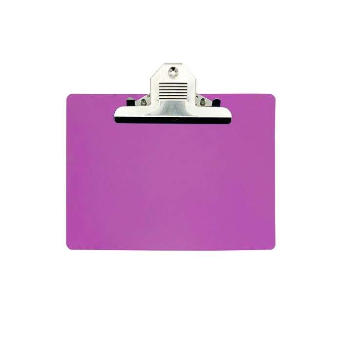 Wykrywalna podkładka plastikowa - z dużym klipsem Detectamet I030 pozioma a5 różowa
