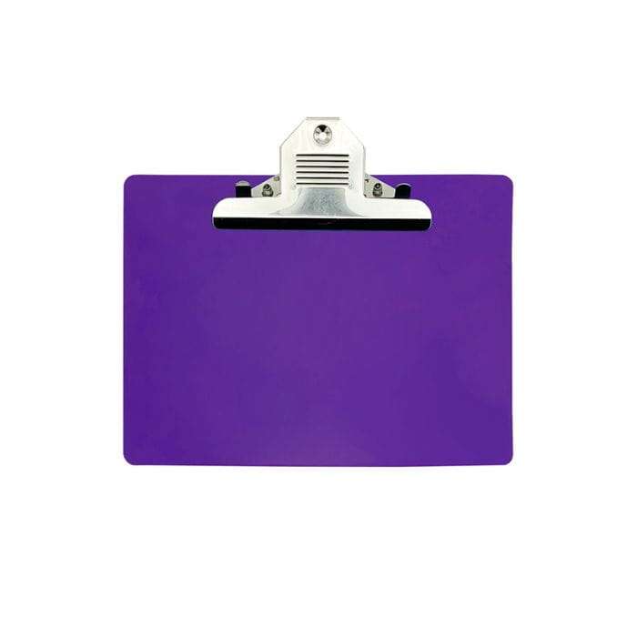 Wykrywalna podkładka plastikowa - z dużym klipsem Detectamet I030 pozioma a5 fioletowa