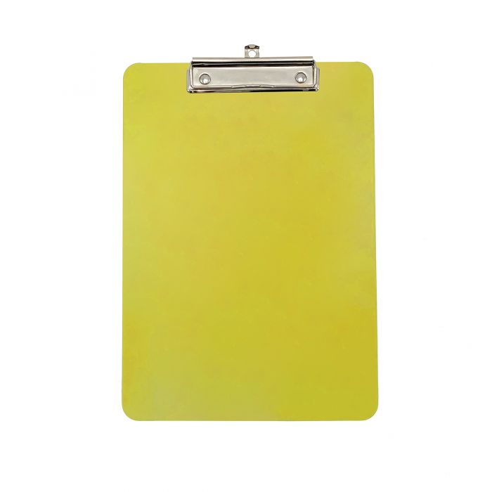 Wykrywalna podkładka plastikowa - z małym klipsem Detectamet I029 a4 żółta