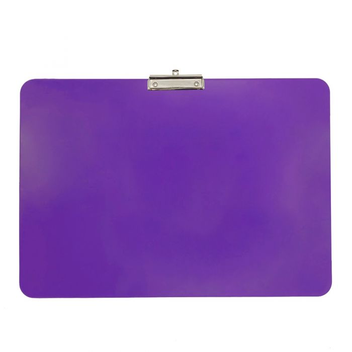 Wykrywalna podkładka plastikowa - z małym klipsem Detectamet I029 a3 pozioma fioletowa