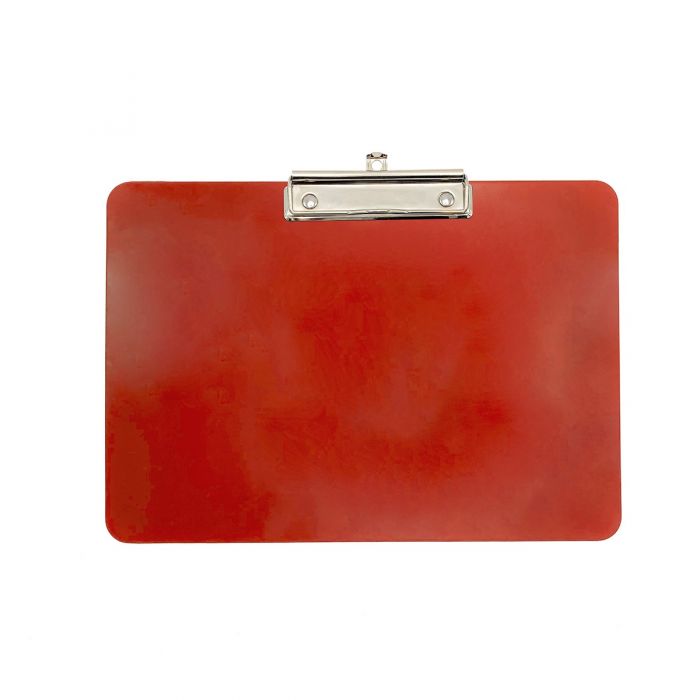 Wykrywalna podkładka plastikowa - z małym klipsem Detectamet I029 a4 pozioma czerwona