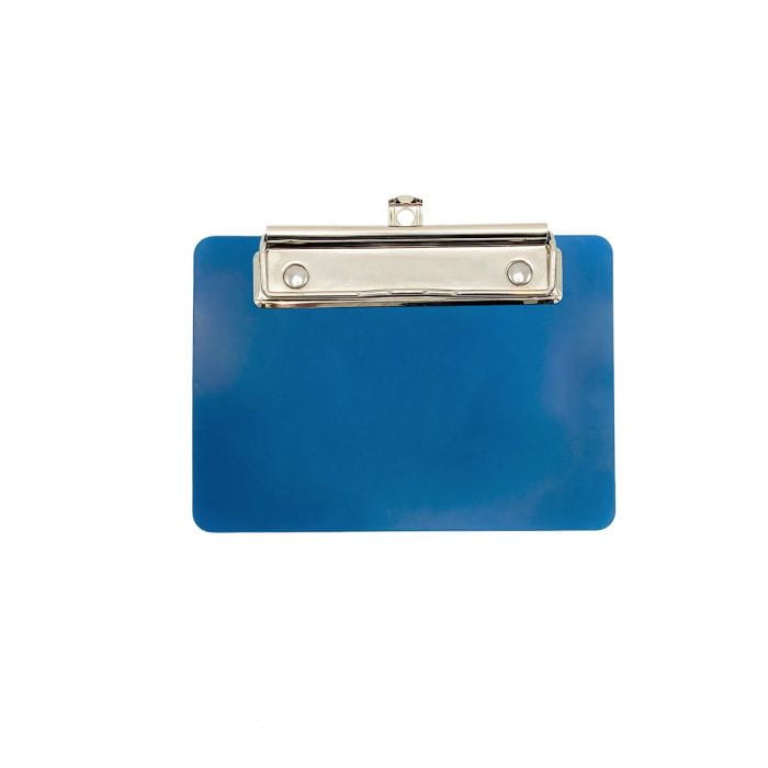 Wykrywalna podkładka plastikowa - z małym klipsem Detectamet I029 a5 pozioma niebieska