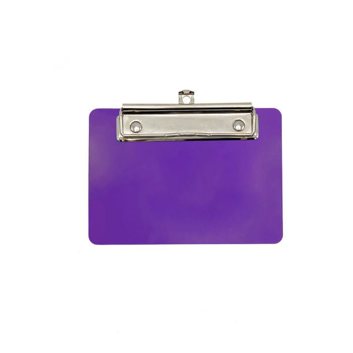 Wykrywalna podkładka plastikowa - z małym klipsem Detectamet I029 a5 pozioma fioletowa