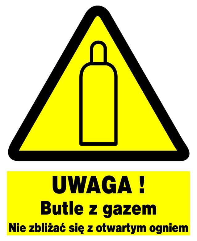 Uwaga! Butle z gazem, nie zbliżać się z otwartym ogniem ZOO-16