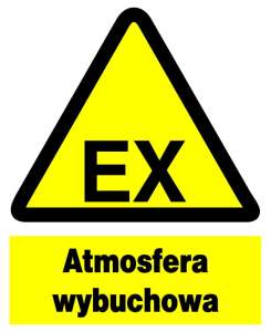 Znak z PCV Atmosfera wybuchowa ZOO-25