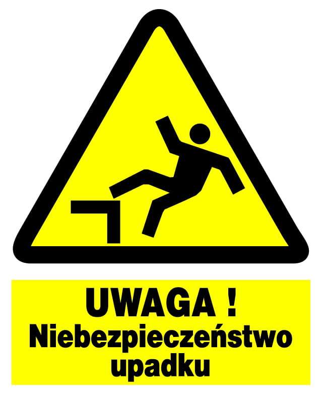 Uwaga! Niebezpieczeństwo upadku ZOO-29