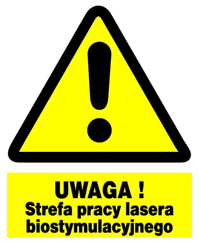Uwaga! Strefa pracy lasera biostymulacyjnego ZOO-39