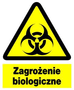 Znak z PCV Zagrożenie biologiczne ZOO-44