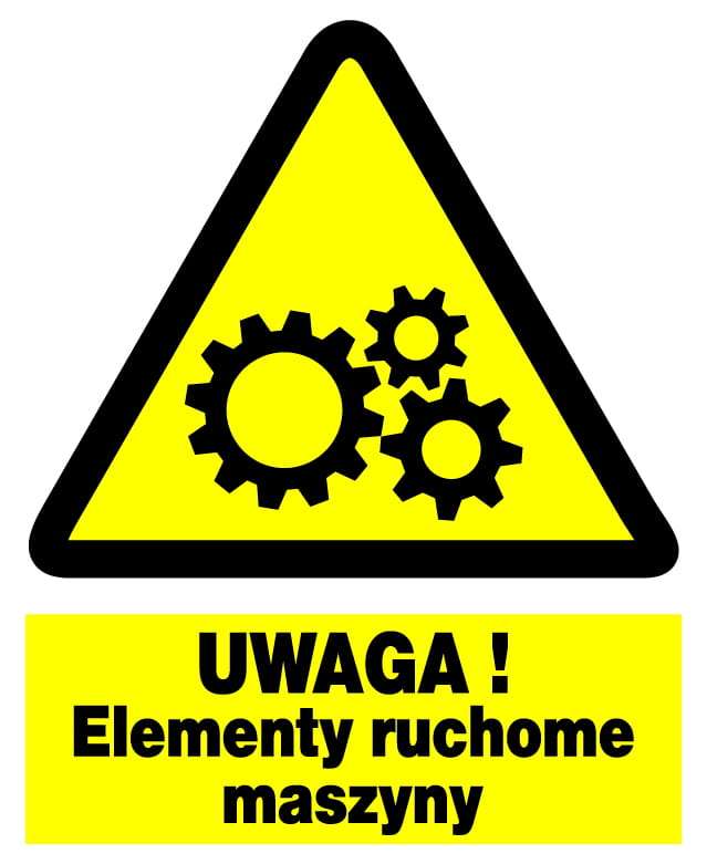 Uwaga! Elementy ruchome maszyny ZOO-47