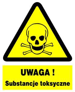 Znak z PCV Uwaga! Substancje toksyczne ZOO-6