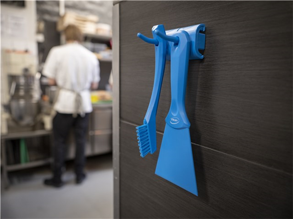 Wieszak podwójny ścienny Hi-Flex, czerwony | VIKAN 10144