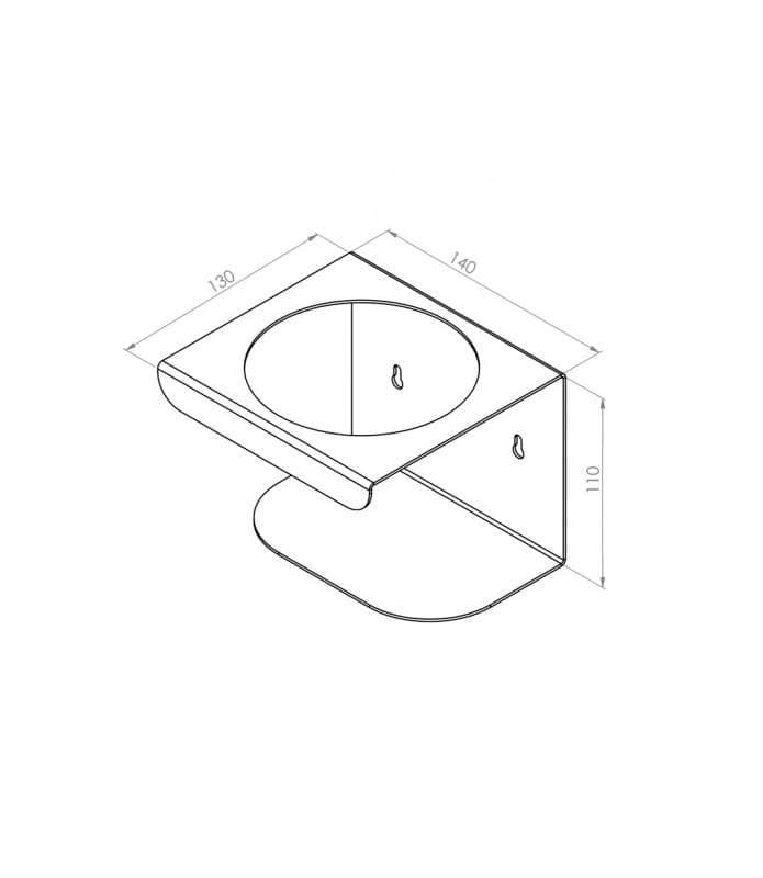 Uchwyt ze stali nierdzewnej na butelkę pojedynczy ⌀110 mm P2973