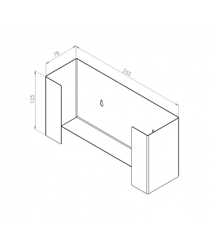 Nierdzewny dyspenser rękawic Blacha 1mm, 1 opak. rękawic 250x125x80 mm P2011