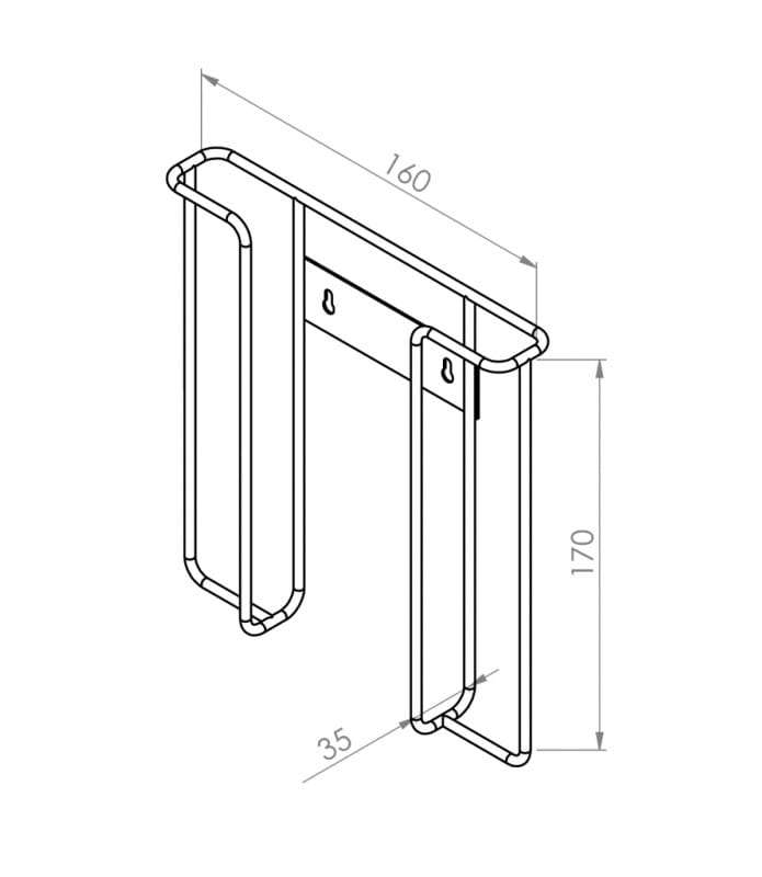 Kieszeń ze stali nierdzewnej - pręt 5mm A5 P2801