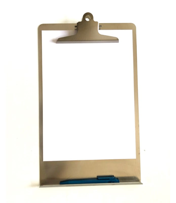 Podkładka do pisania nierdzewna pionowa z półką A5 P2793