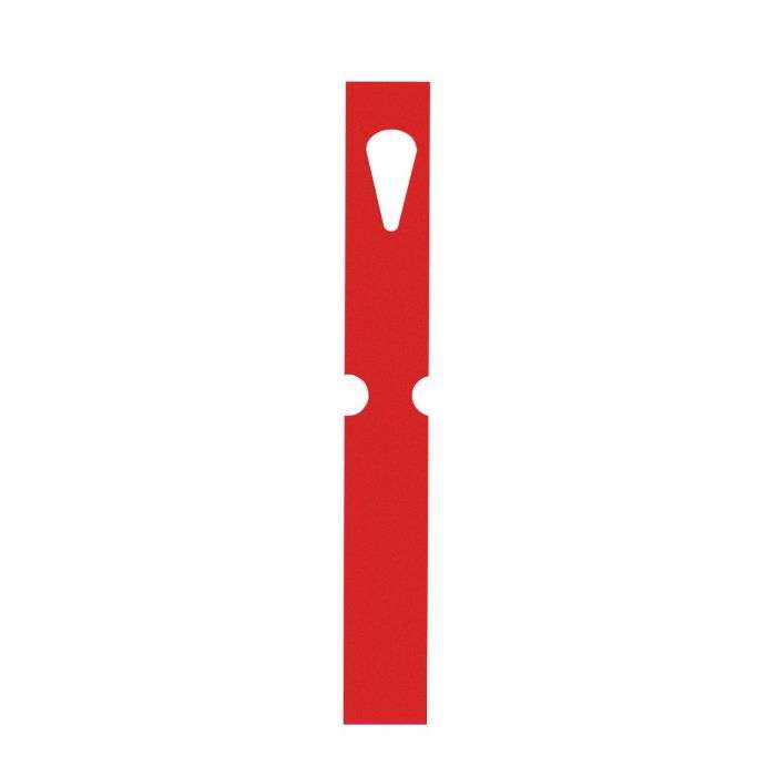 Wykrywalne Etykiety papierowe 48x279 mm- 500 sztuk - Detectamet I0135 czerwone