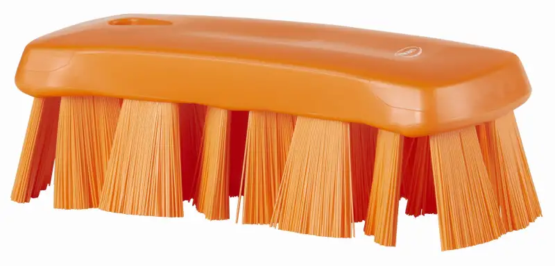 Ultrabezpieczna szczotka ręczna, szczotka UST, mała, sztywna, twarda, 176 mm, pomarańczowa, VIKAN 38917