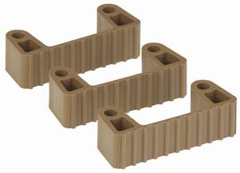 Zestaw 3 gumek zamiennych do wieszaków Hi-Flex 101166 i 101366, 120 mm, brązowe, VIKAN 100266