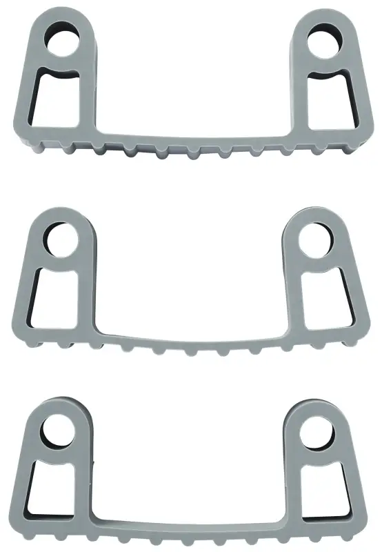 Zestaw 3 gumek zamiennych do wieszaków Hi-Flex 101188 i 101388, 120 mm, szare, VIKAN 100288
