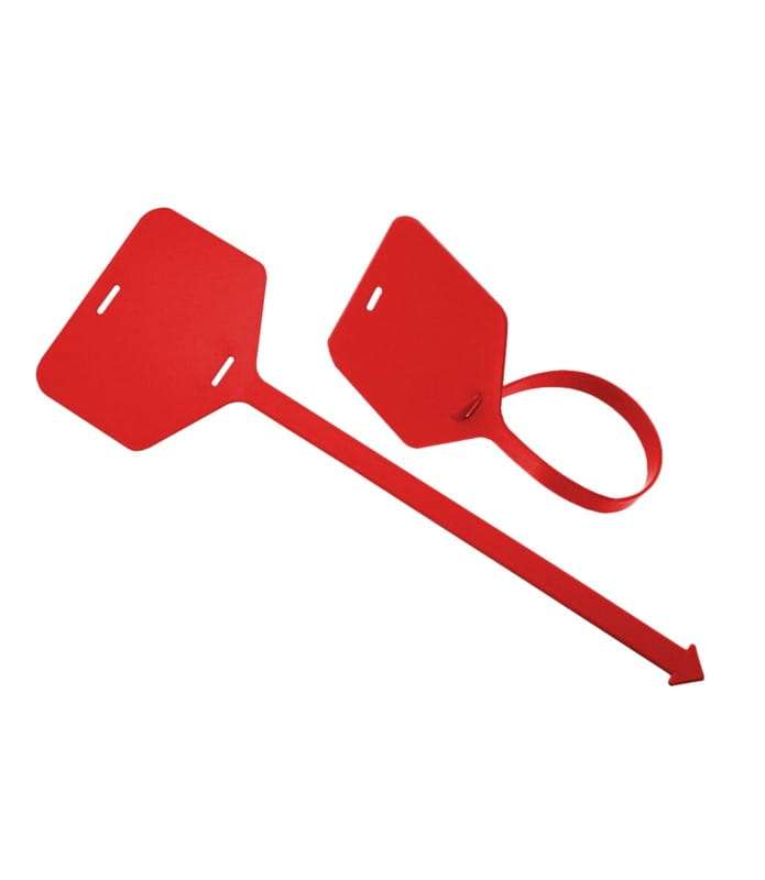 Etykiety wykrywalne plastikowe P0570 Czerwone