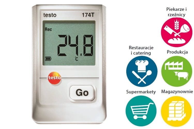 Mini rejestrator temperatury z USB-C Testo 174 T - biały