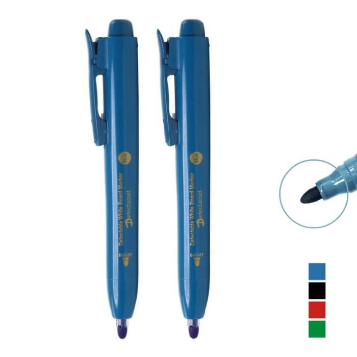 Ultra wykrywalny marker ścieralny z okrągłą końcówką, chowany - Detectamet I0164