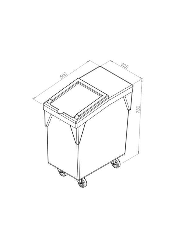 Mobilny dyspenser składników 75L P2160
