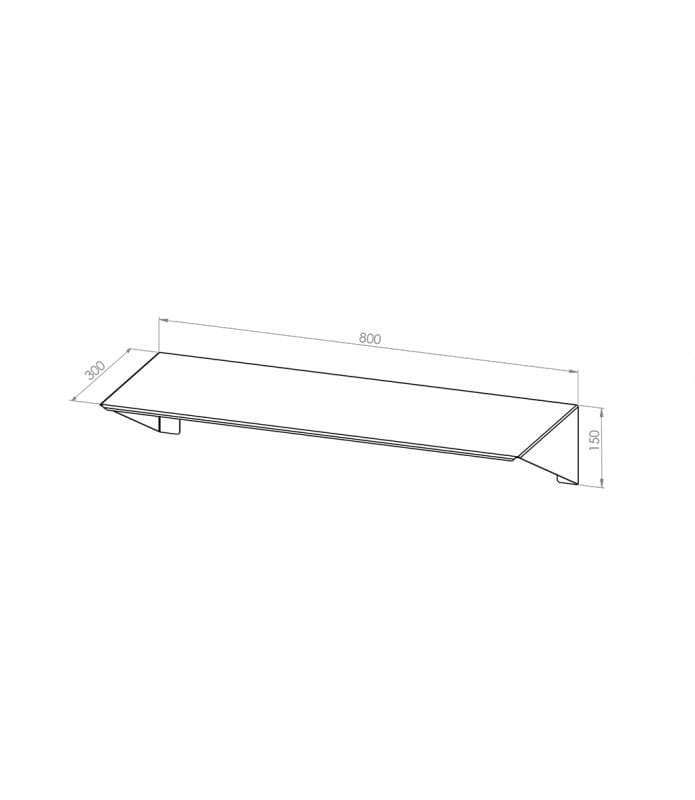 Półka ze stali nierdzewnej 800x300 P2025