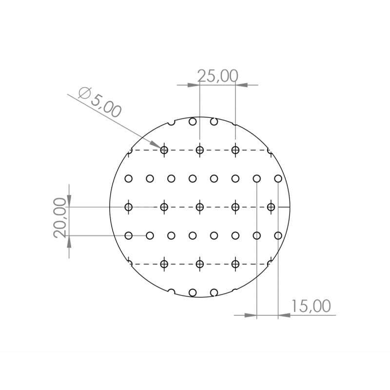 Tablica perforowana ze stali nierdzewnej 100x40 cm W2180-100X40