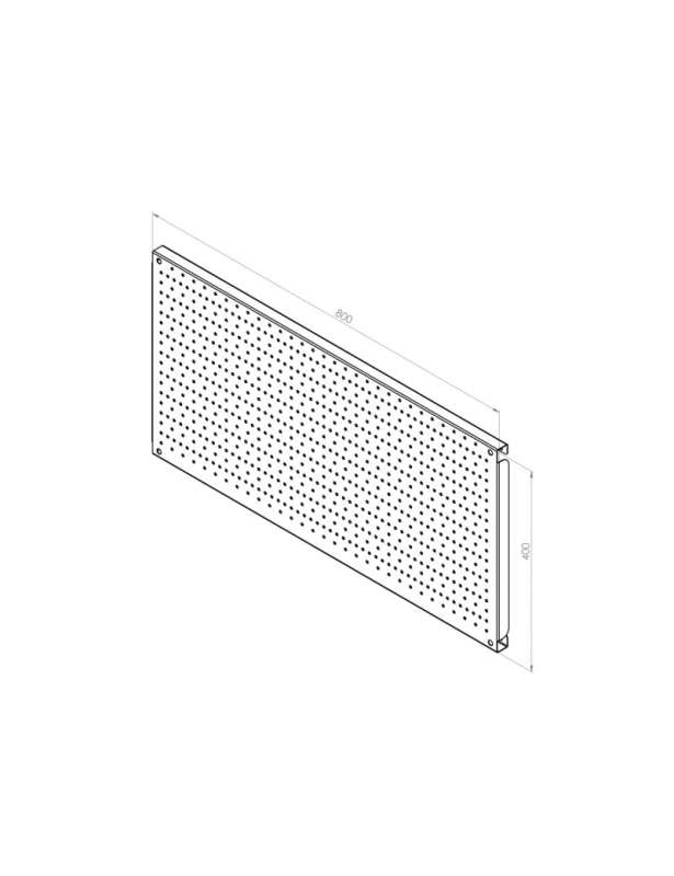 Tablica perforowana ze stali nierdzewnej 100x40 cm W2180-100X40