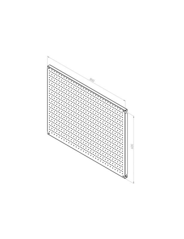 Tablica perforowana ze stali nierdzewnej 80x60 cm W2180-80X60