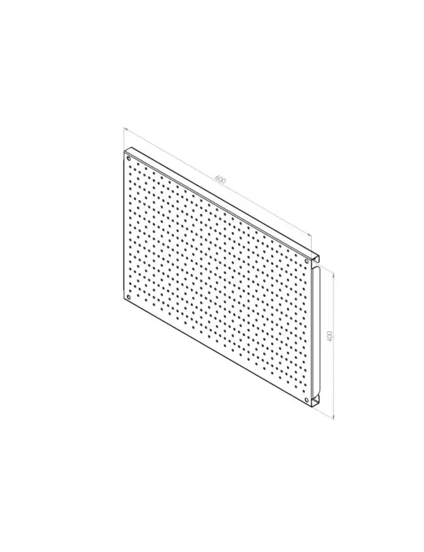 Tablica perforowana ze stali nierdzewnej 60x40 cm W2180-60X40