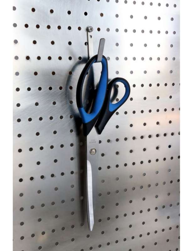 Pojedynczy wieszak - MINI ze stali nierdzewnej do tablicy perforowanej P2002