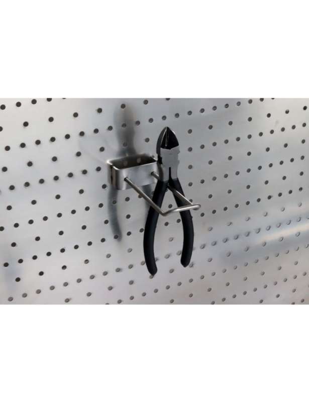 Wieszak ze stali nierdzewnej oczkowy do tablicy perforowanej pręt 5 mm 75 mm P8011