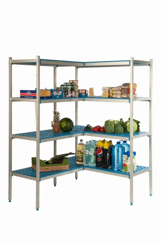 Regał magazynowy / do chłodni 2000x400x1750 mm aluminiowy wolnostojący