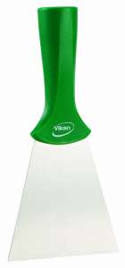 Skrobak ze stali nierdzewnej z otworem, 100 mm, zielony VIKAN 40112