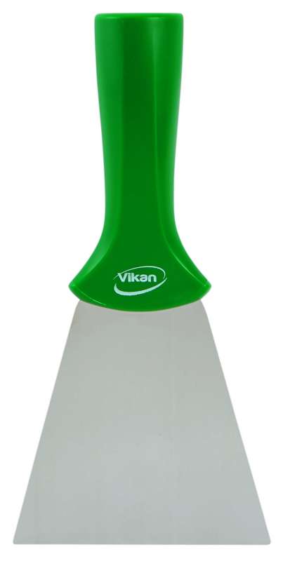 Skrobak ze stali nierdzewnej z otworem, 100 mm, zielony VIKAN 40112