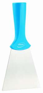 Skrobak ze stali nierdzewnej z otworem, 100 mm, niebieski VIKAN 40113