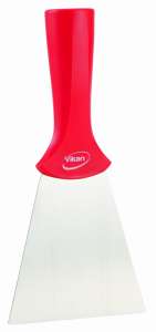 Skrobak ze stali nierdzewnej z otworem, 100 mm, czerwony VIKAN 40114