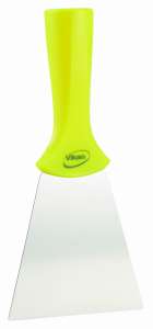 Skrobak ze stali nierdzewnej z otworem, 100 mm, żółty VIKAN 40116