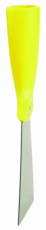 Skrobak ze stali nierdzewnej z otworem, 100 mm, żółty VIKAN 40116