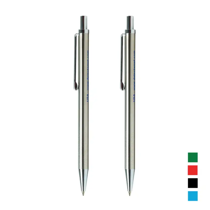 Ultra wykrywalny długopis wysuwany ze stali nierdzewnej - różne rodzaje - Detectamet i0187