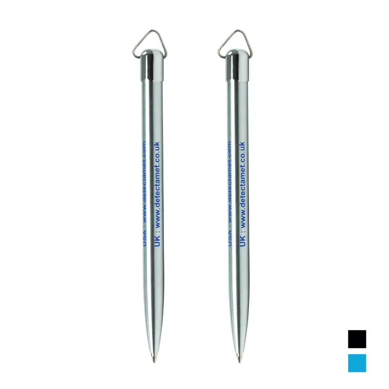 Ultra wykrywalny długopis ze stali nierdzewnej z oczkiem - różne rodzaje - Detectamet i0189