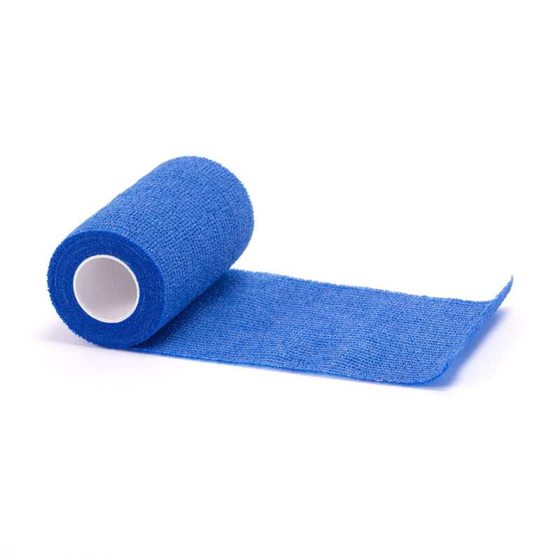 Niebieski plaster-bandaż kohezyjny na rzep 10 cm x 4.5 m i0237