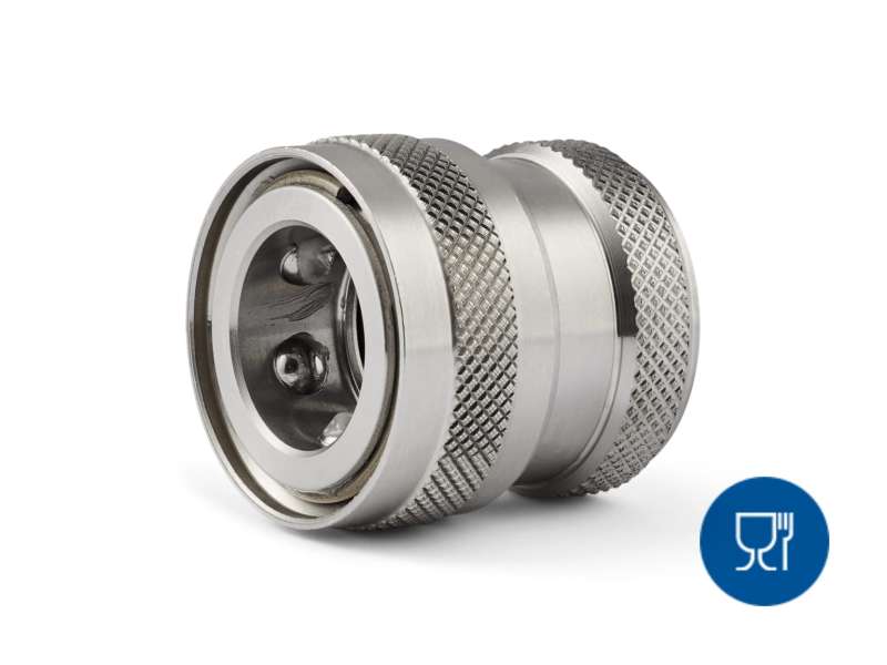 Gniazdo szybkozłącza do wody 1/2" z GW 1/2", stal nierdzewna / dla żywności NiTO 54500A3