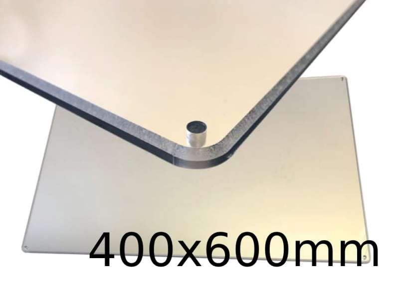 Lustro płaskie, nietłukące z poliwęglanu wykrywalne 400x600mm P1328